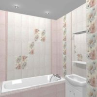 idee van heldere stijl van het leggen van tegels in de badkamer foto
