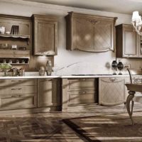 the idea of ​​a bright style kitchen in a classic style picture