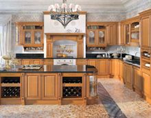 an example of an unusual decor of a kitchen in a classic style photo