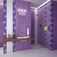 ideja par gaismas dizaina flīžu klāšanu vannas istabas fotoattēlā