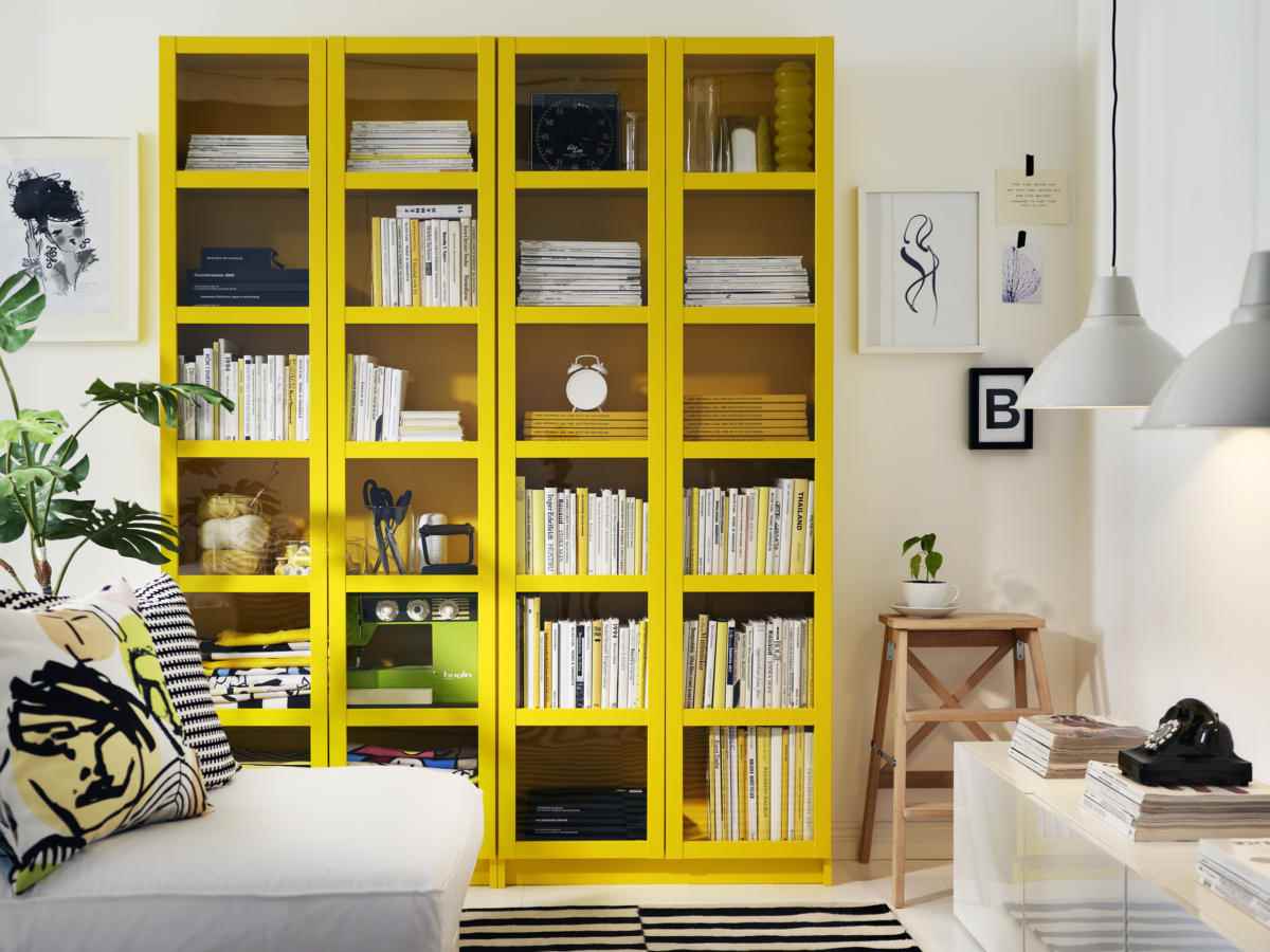 la possibilité d'utiliser du jaune clair à l'intérieur de l'appartement