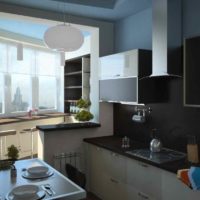het idee van een lichte keukenontwerp 11 m² foto