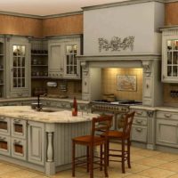 the idea of ​​a beautiful kitchen decor in a classic photo style