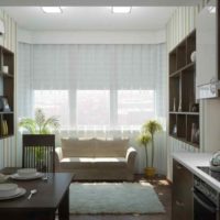 option of a bright kitchen interior of 10 sq.m. n series 44 photos