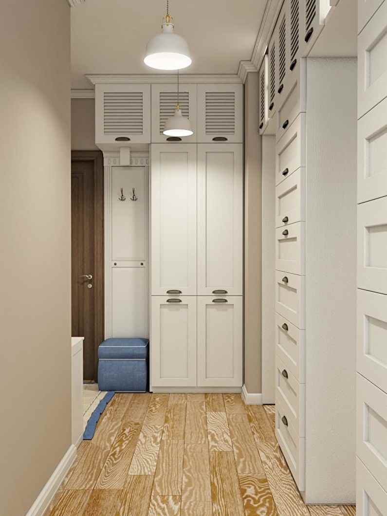 version d'un beau design d'un petit couloir