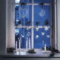 décoration de fenêtre pour la décoration de nouvel an