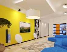 an example of using light yellow in the decor of a room picture