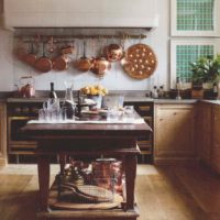 variante di un insolito arredamento di una cucina in una foto in stile rustico