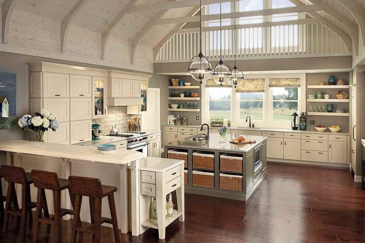 variant of a bright rustic style kitchen