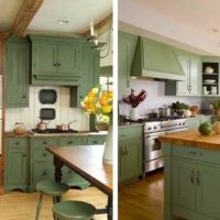 versione del brillante design della cucina in una foto di una casa in legno