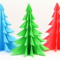 opzione per creare un bellissimo albero di Natale da foto fai-da-te di carta