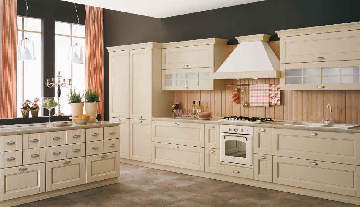 version of the light design of the kitchen in a classic style