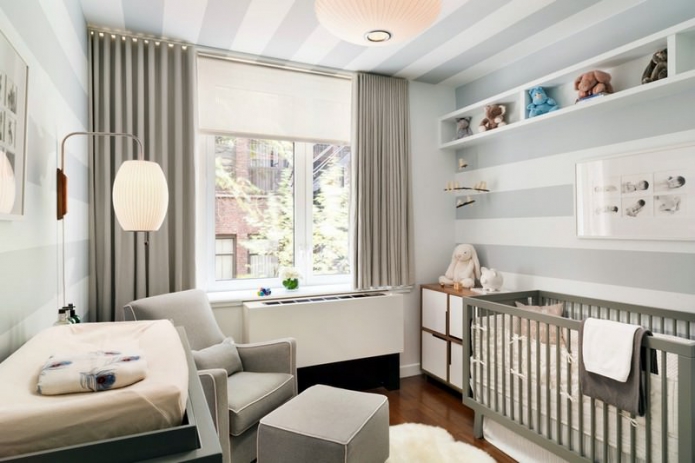 gray wallpaper for kids room