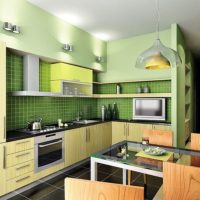 cuisine design 6 m² en vert