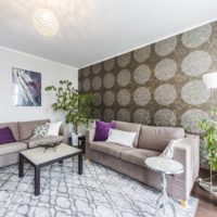 design wallpaper combination living room