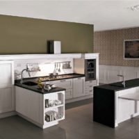 kitchen design without upper hanging cabinets photo interior