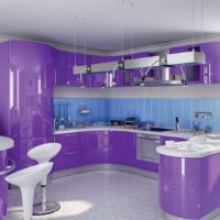 set de cuisine lilas