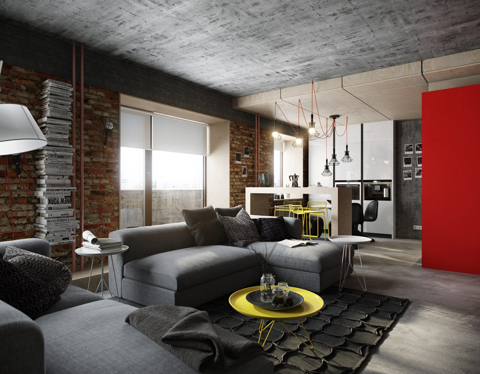 appartement de 30 m² dans le style loft