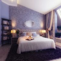 conception d'une petite chambre en couleur lilas