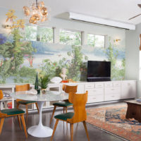 living room photo wallpaper design