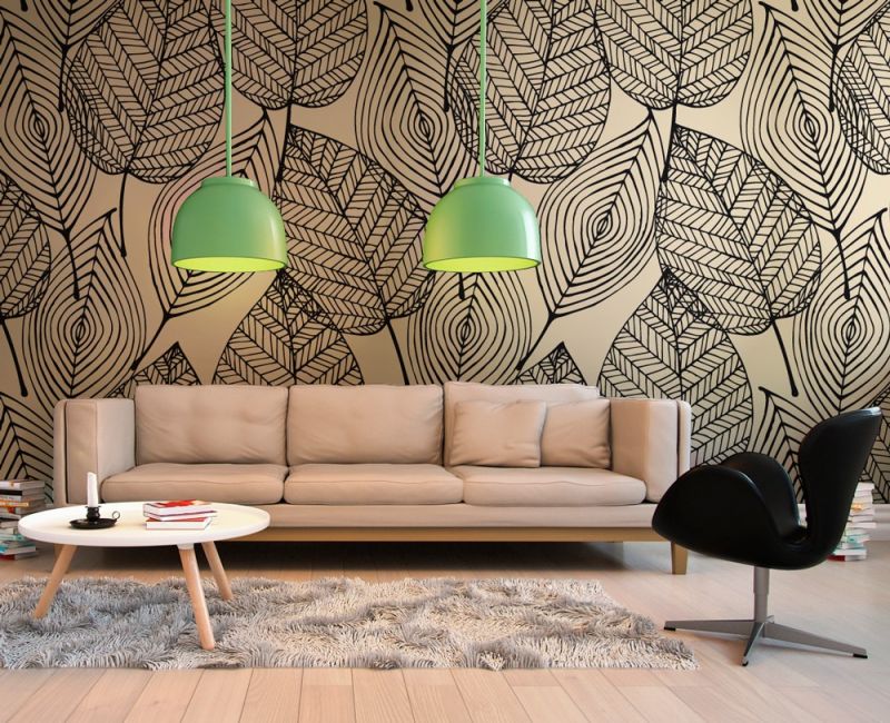 living room wallpaper design
