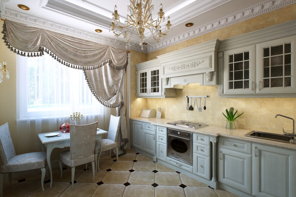 intérieur de cuisine de style classique