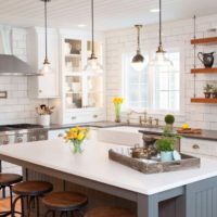 kitchen without upper cupboards light design
