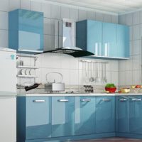 kitchen in blue