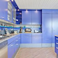 kitchen in blue photo
