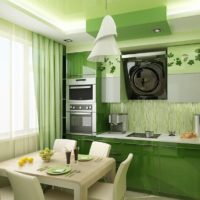 kitchen in green photo