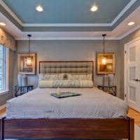 decoration of the ceiling in the bedroom design ideas