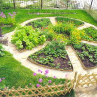giardino con letti design fotografico