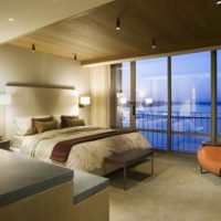 design del soffitto della camera da letto in stile eco