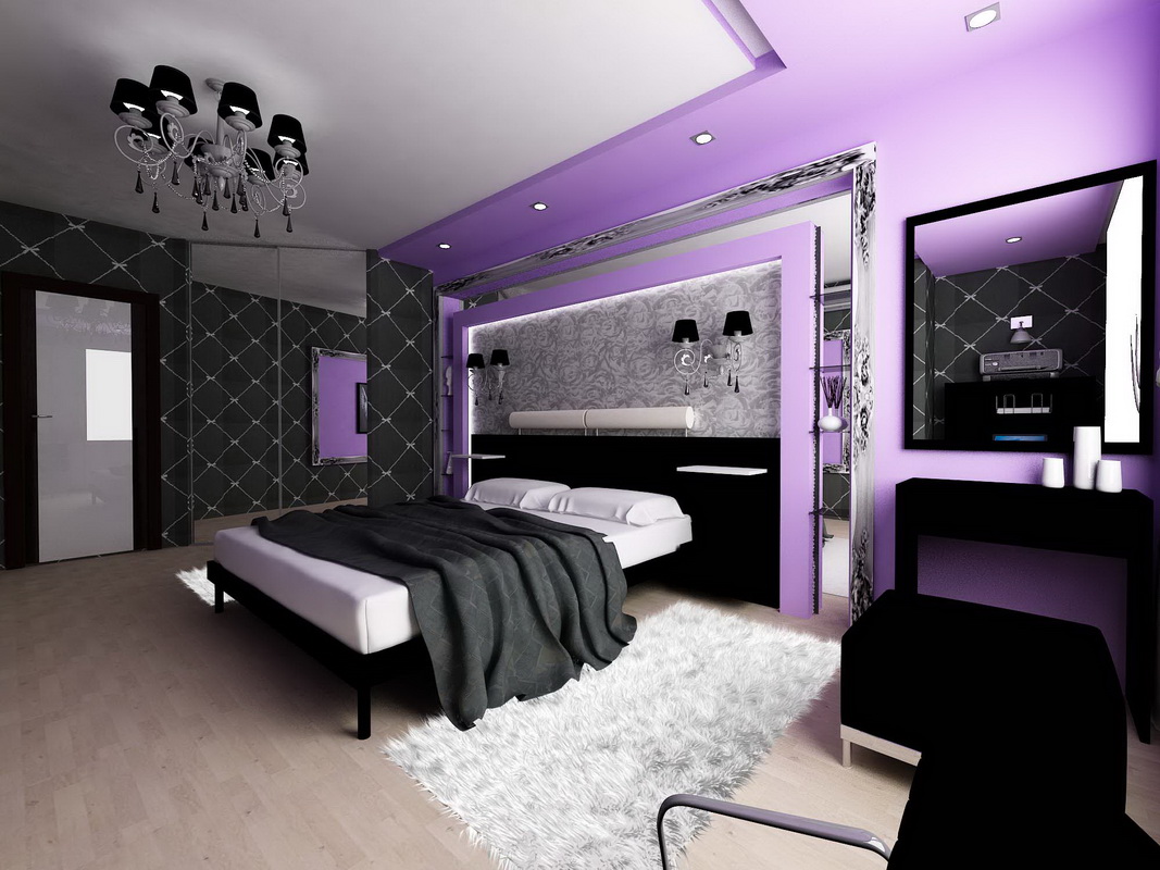 la palette de couleurs de la chambre à coucher est de 14 m²