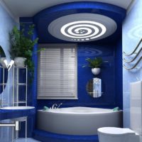 dizajn kupaonice 4 m 2 u plavim tonovima