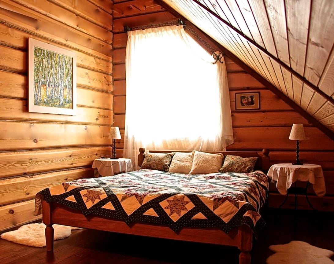 design camera da letto casa in legno