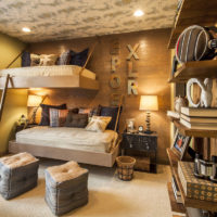 camera da letto in una casa per adolescenti in legno