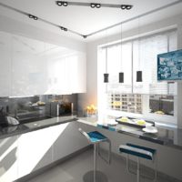foto di design cucina rettangolare