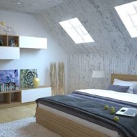 idee di design camera da letto mansarda
