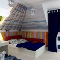 idee interne camera da letto sottotetto
