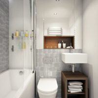 fürdőszoba 4 négyzetméteres projekt