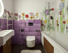 tiled bathroom design