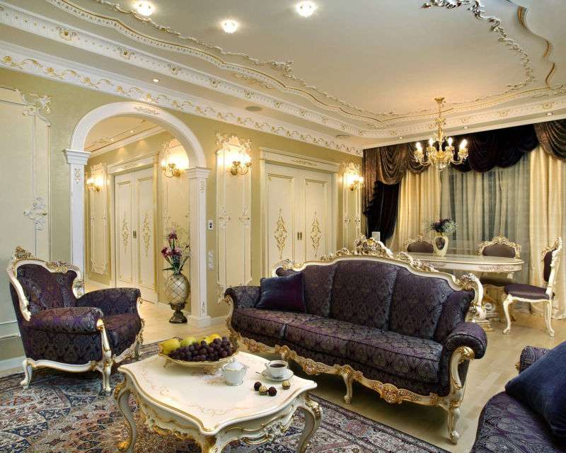 baroque living room interior