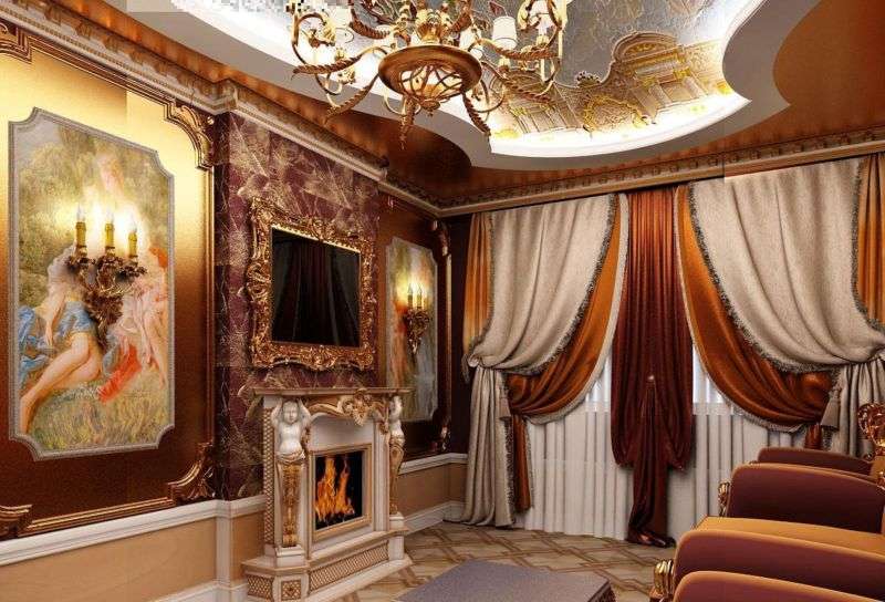 salon classique rideaux