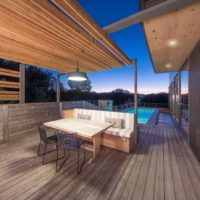 Design moderne d'une terrasse d'été