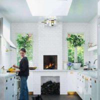 идеята за прозорец в ярък стил в снимката на кухнята
