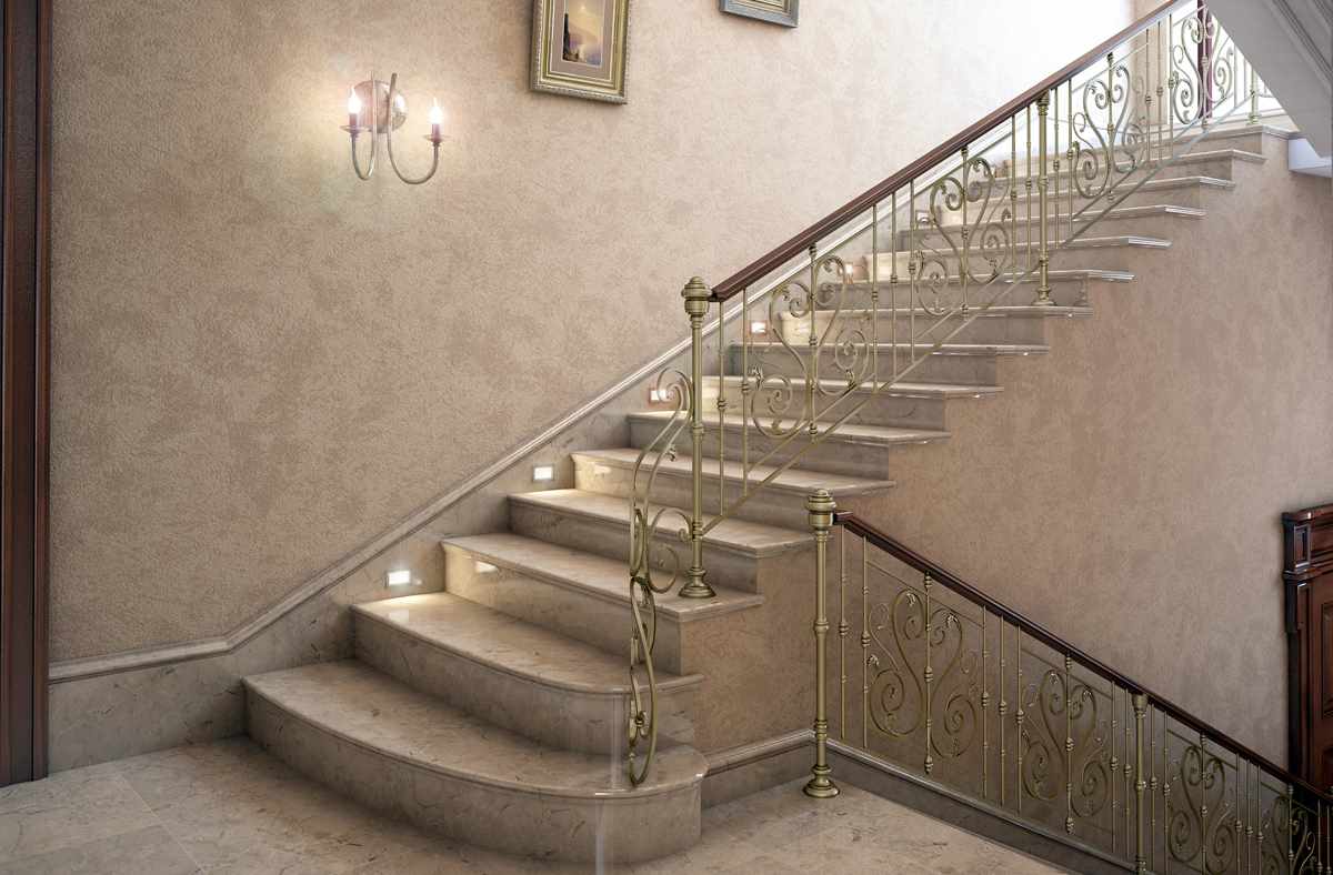 un exemple de conception d'escalier de lumière dans une maison honnête
