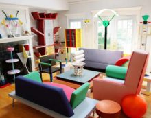 the idea of ​​a bright apartment decor in the style of pop art picture