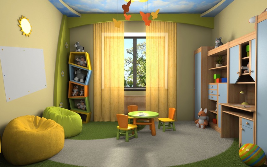 Mobilier design dans une chambre d'enfant