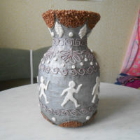 Vase décoratif en papier mâché pour la décoration intérieure